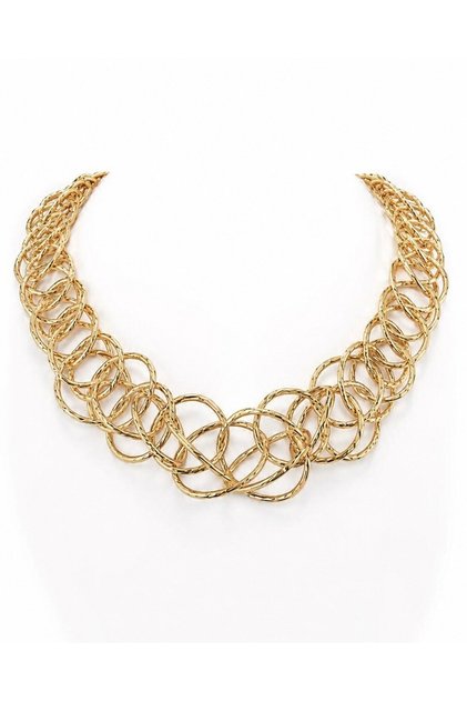 Tasarım Örgü Halkaları Choker Kolye