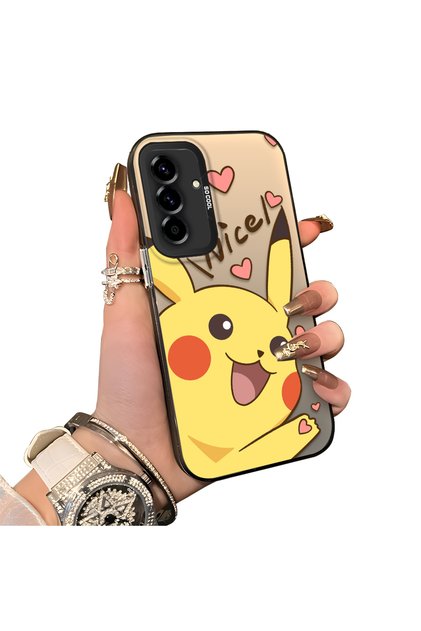 Samsung Galaxy A36/A56 Compatible Hard Acrylic Back Silicone Edge Lens Protection Cartoon Case