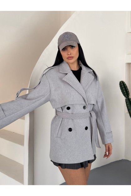Kaşe Double-Breasted Belted Trench Coat