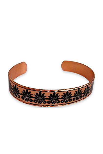 Black copper ivy thin copper bracelet, adjustable