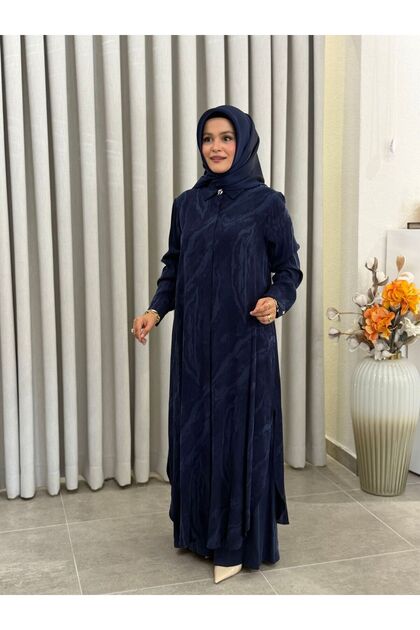 İpek Cupra Full Length Shirt Navy Blue