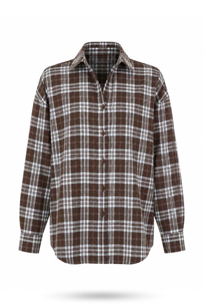 Brown Plaid Patterned Shirt 2226