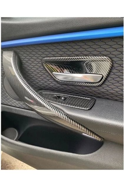 Bmw F30 F32 F34 F36 Compatible Interior Door Handle Grip Door Opening Glass Opening Carbon Interior Trim Covering 12 Pieces