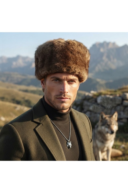 Men's Kurt Kıpçak Genuine Mink Fur Hat, Mink Fur Hat Caucasian Hat, Size 58-61
