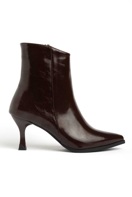 Mira Brown Rustic Pointed Toe Women's Heeled Boots