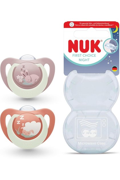 Fc Night 2-Pack Night Pacifier, 18-36 Months, Rabbit/Sheep