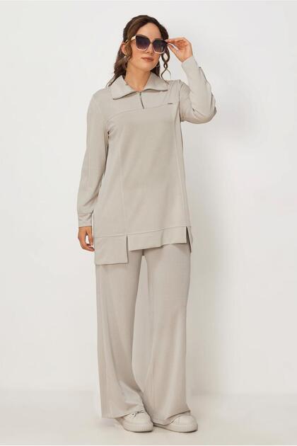 Zippered Detail Track Suit 46670