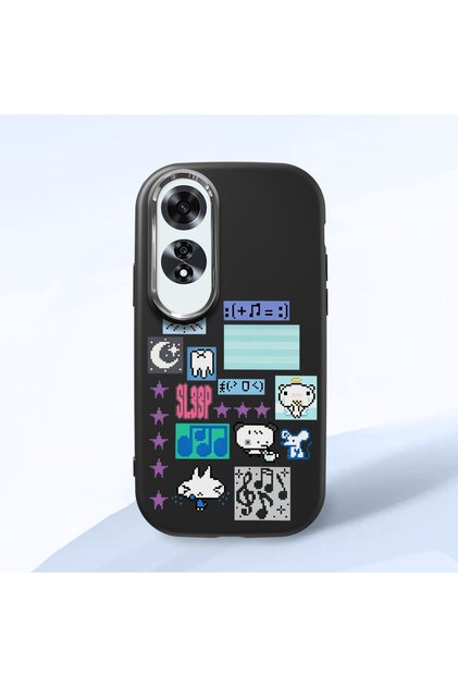 Oppo A60 Compatible Shock-Absorbing Camera Protected Black Silicone Case