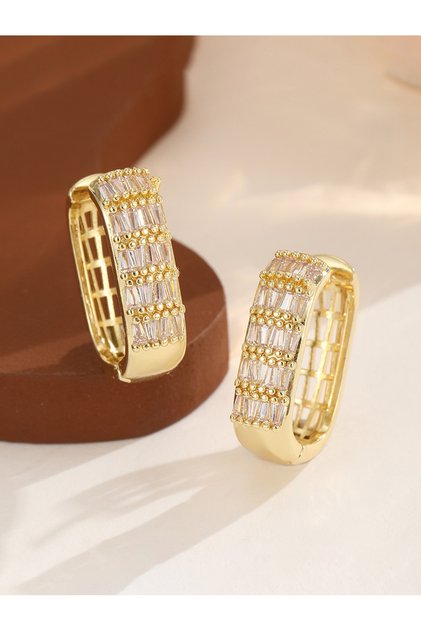 Embellished Huggie Earrings