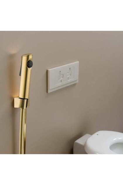 Phantom Shattaf Set - Brushed Gold - 3-Year , PVC Shattaf, Handheld Bidet Spray Set