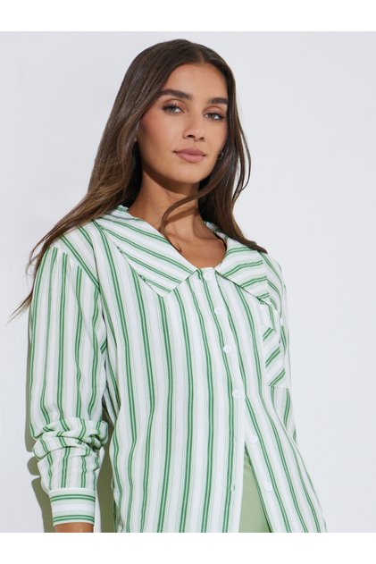 Multi-Color Striped Long Sleeve Regular Fit Shirt