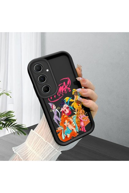 Samsung Galaxy A55 Compatible Black Silicone Case with Shockproof Camera Protection