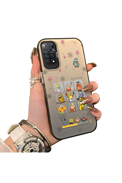 Case for Xiaomi Redmi Note 11 Pro 4G/5G Compatible Hard Acrylic Back Silicon Edge Lens Protection Cartoon