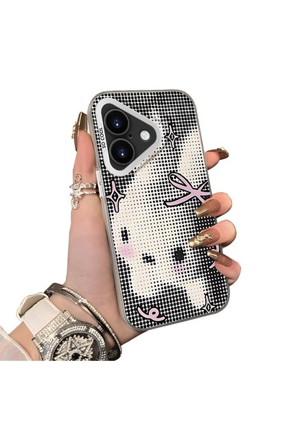 iPhone 16 Compatible Hard Acrylic Back Silicone Edge Lens Protection Case