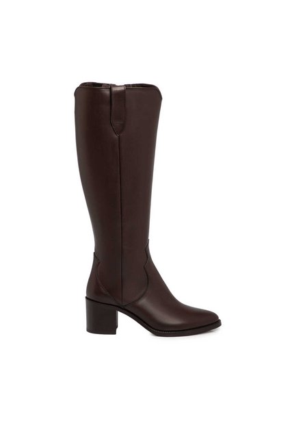 Kahverengi Hakiki Deri Kadın Çizme - K25K1CM68343-A24
