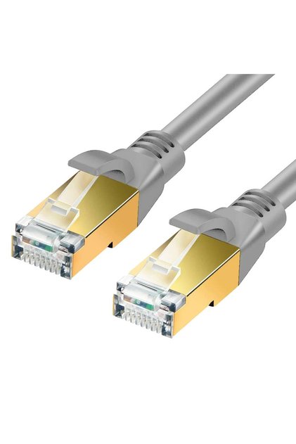 Icat8-20G 20 Meters Cat8 Ethernet Network Cable | 40Gbps 2000Mhz 100% Copper Rj45 Gold End Gray
