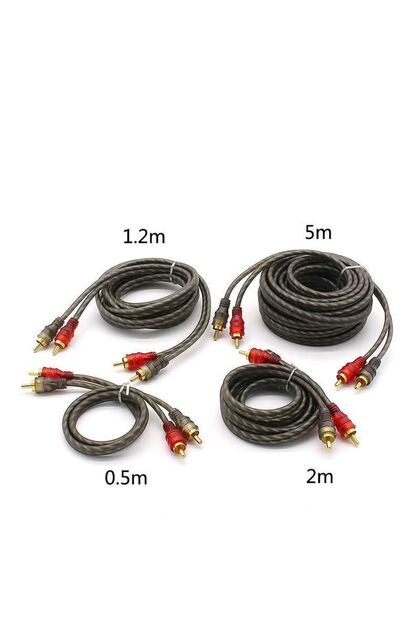 <=0.5m Car Audio Subwoofer Amplifier Connection Audio Signal Cable Dual RCA Plug Male to Male