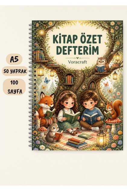 Children's Book Summary Notebook A5 50 Sheets 100 Pages Wire Spiral Kt00002