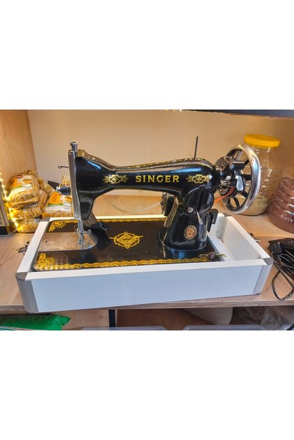 Singer kara kafa dikiş makinası+ motor+çanta altı