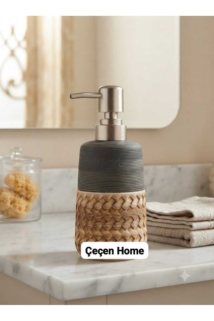 Luxury Leaf Embossed Navy Blue Ceramic Liquid Soap Dispenser with Metal Silver Pump Stylish Decorative Bathroom Kitchen Accessory