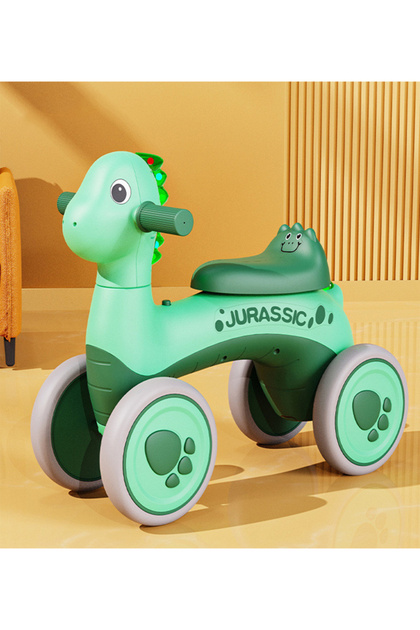 Kids Dinosaur Ride-On Toy with Wheels, Lights & Music – 4 Wheels Balance Bike for Toddlers (1–6 Years)