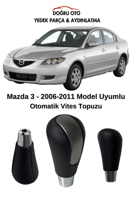 Mazda 3 Automatic Gear Shift Knob Black-Gray