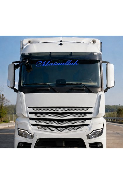 Mashaallah Writing Truck Tractor Vehicle Sticker 80*13