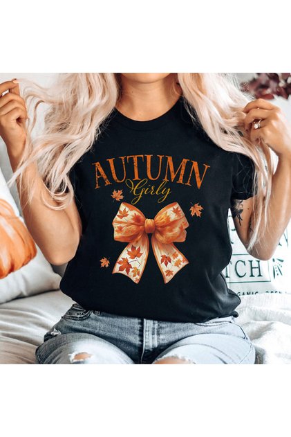 Tricou Negru Autumn Girl