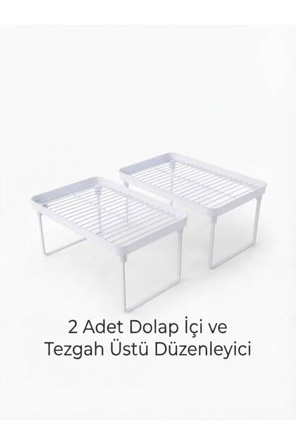 Large Plastic Countertop and Cabinet Organizer with Folding Legs (23.5X38 cm)