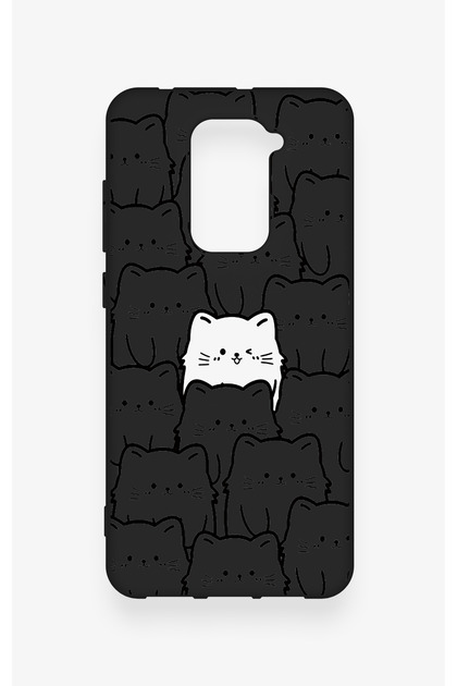 Many Cats Patterned Silicone Case Compatible with Redmi Note 9