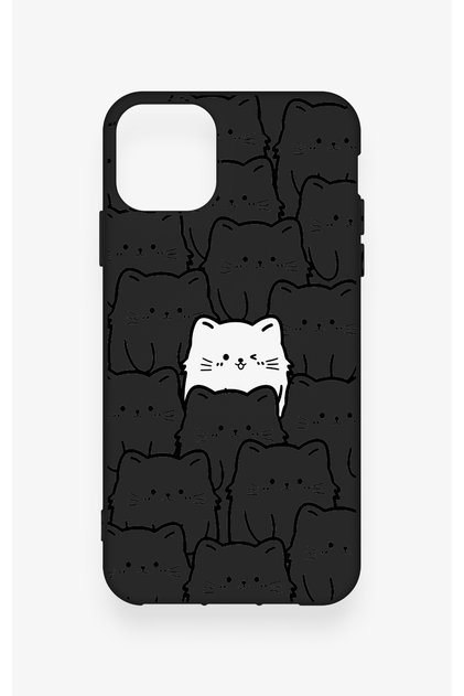 Many Cats Patterned Silicone Case Compatible with iPhone 11 Pro Max