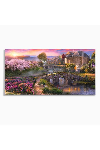 Tablou Canvas Peisaj Feeric de Primavara 140x70 cm pe Sasiu Lemn Peisaj Primavara Natura