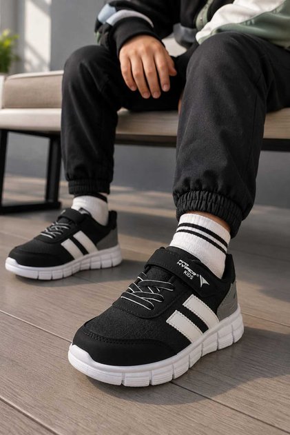 Unisex Children'S, Velcro School Shoes, Comfortable Sole, Seasonal Daily Waterproof Sports Shoes