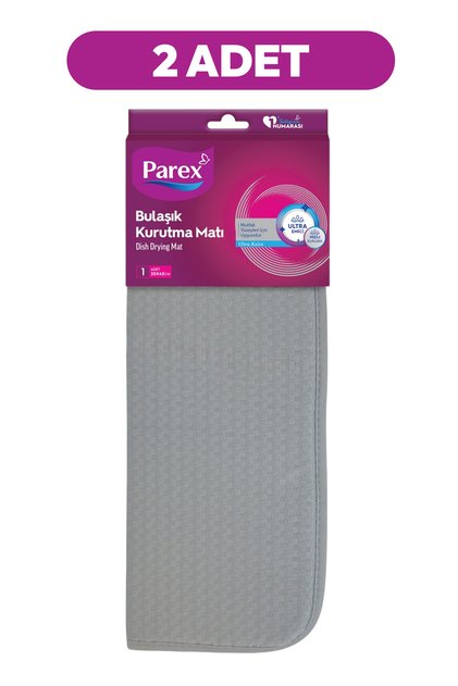 Dish Mat Gray Double Pack