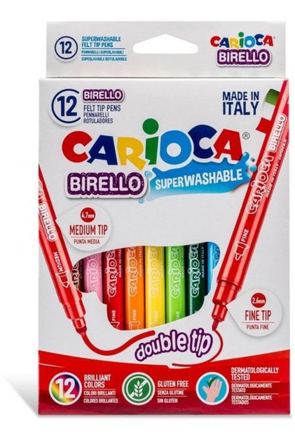 Birello varf dublu 12 culori/set