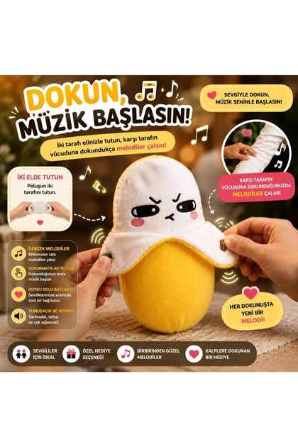 Melodic Banana Plush Toy Plays the Melody When You Touch It