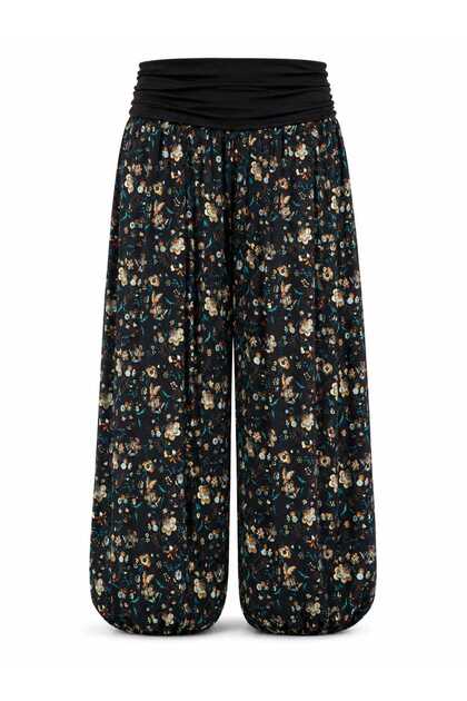 Gob Everyday Plus Size Shalwar Balloon Pants - Patterned, Elastic Waist, Comfortable Fit