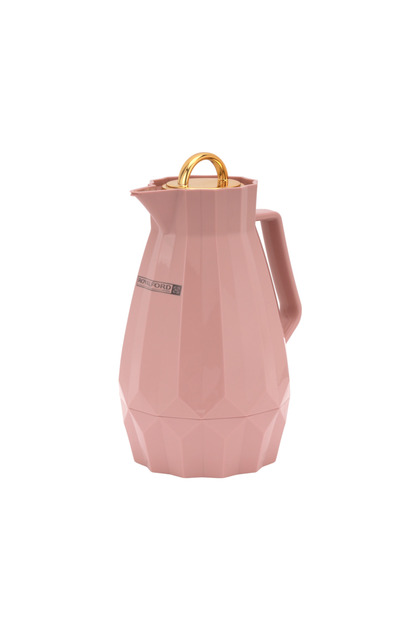 قارورة فراغية سعة 1.0 لتر (33.5 أونصة) طراز RF12130، زجاجية، بطبقة داخلية زجاجية وردية، باللونين الوردي والذهبي