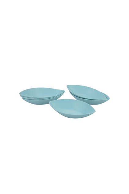 طقم أطباق للوجبات الخفيفة RF11300، عبوة من 6 قطع، خالٍ من مادة BPA، أزرق اللون