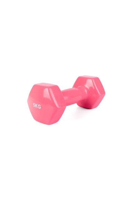 Hex Shape Vinil Dambıl 5kg Pembe