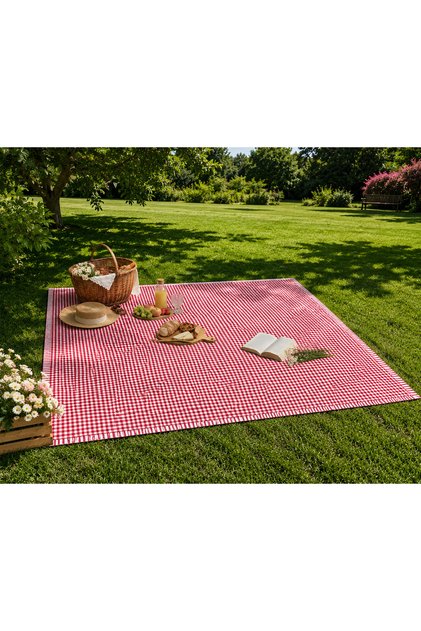 Pötikare Red 170X170 cm Picnic Mat Tablecloth Table Cloth