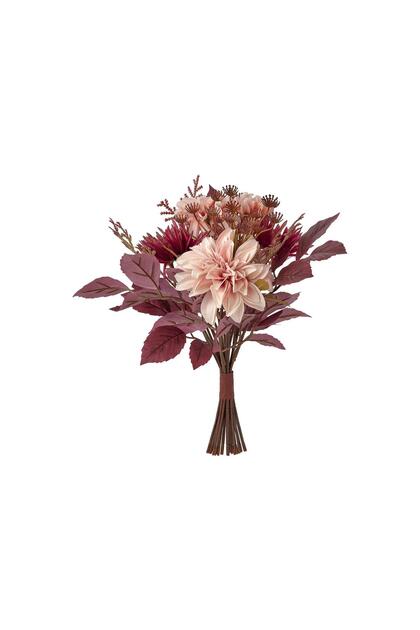 Modern Pembe Yapay Çiçek Buketi 40 cm Dekoratif Ev Bahçe Ofis Süs