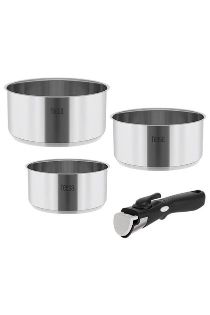 Set 3 oale Inox 1.6/2.3/3.1 l, Teesa, Maner detasabil, fund multistrat