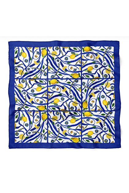 Lemon Patterned Bandana Scarf 50*50 cm