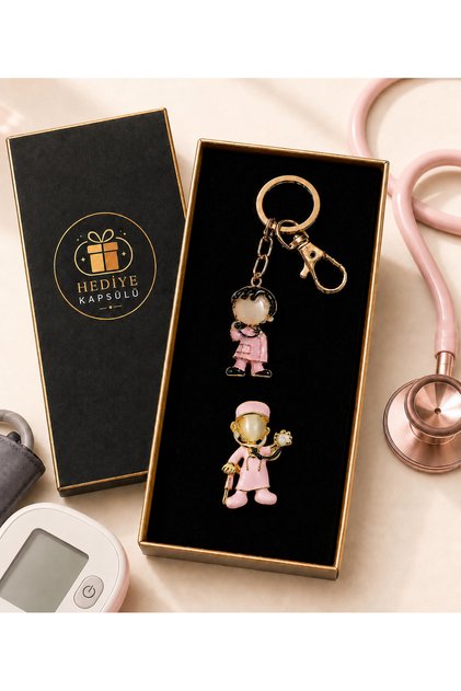 Doctor Themed Keychain and Doctor Brooch Gift Set | Special Premium Gift for Health Care Workers