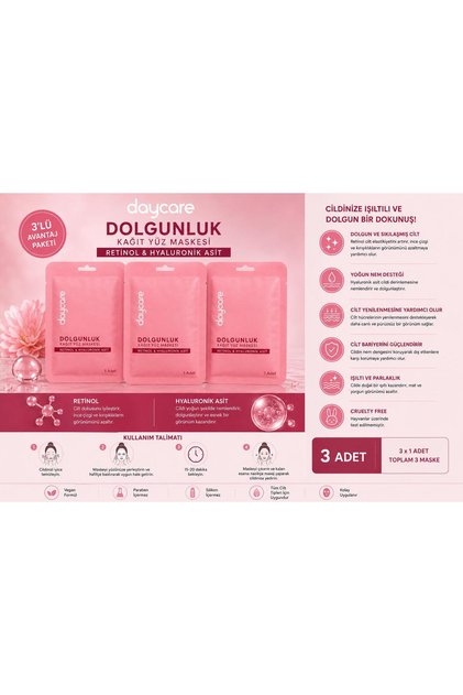 Paper Face Mask Fullness 3-Pack