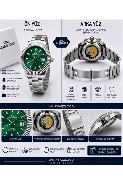 Premium Automatic Mechanism Stainless Steel Men's Wristwatch - with Special Box"
