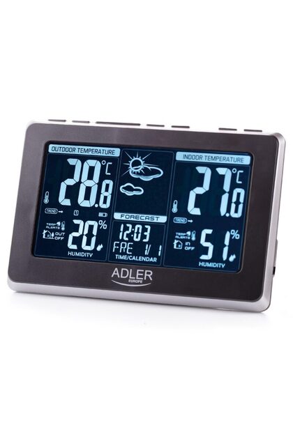 Statie meteo de interior/exterior, fara fir, Ceas, Alarma, Temperatura si Umiditate, Barometru, Prog