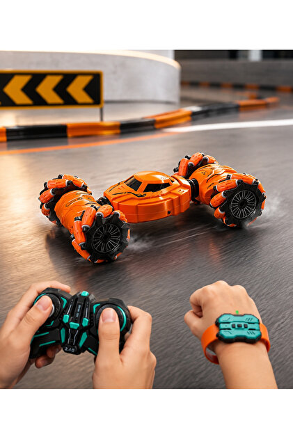Mașină RC de cascadorii 2.4G cu telecomandă și brățară de control prin gesturi, Drift, 360 ° Rotații și Mișcări Acrobatice