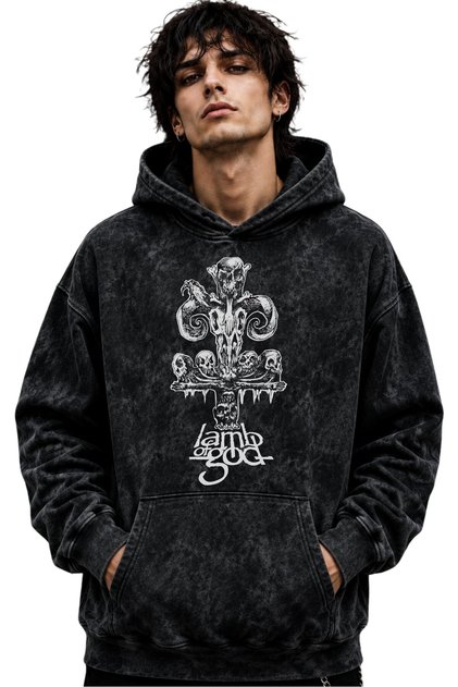 Lamb of God Rock Metal Music Band Printed Unisex Oversize Premium Washable Hoodie Sweatshirt